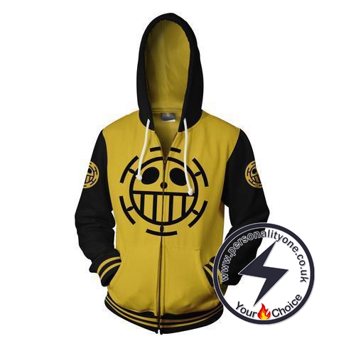 One Piece - Trafalgar D. Water Law Logo ZipUp - Hoodies Jackets